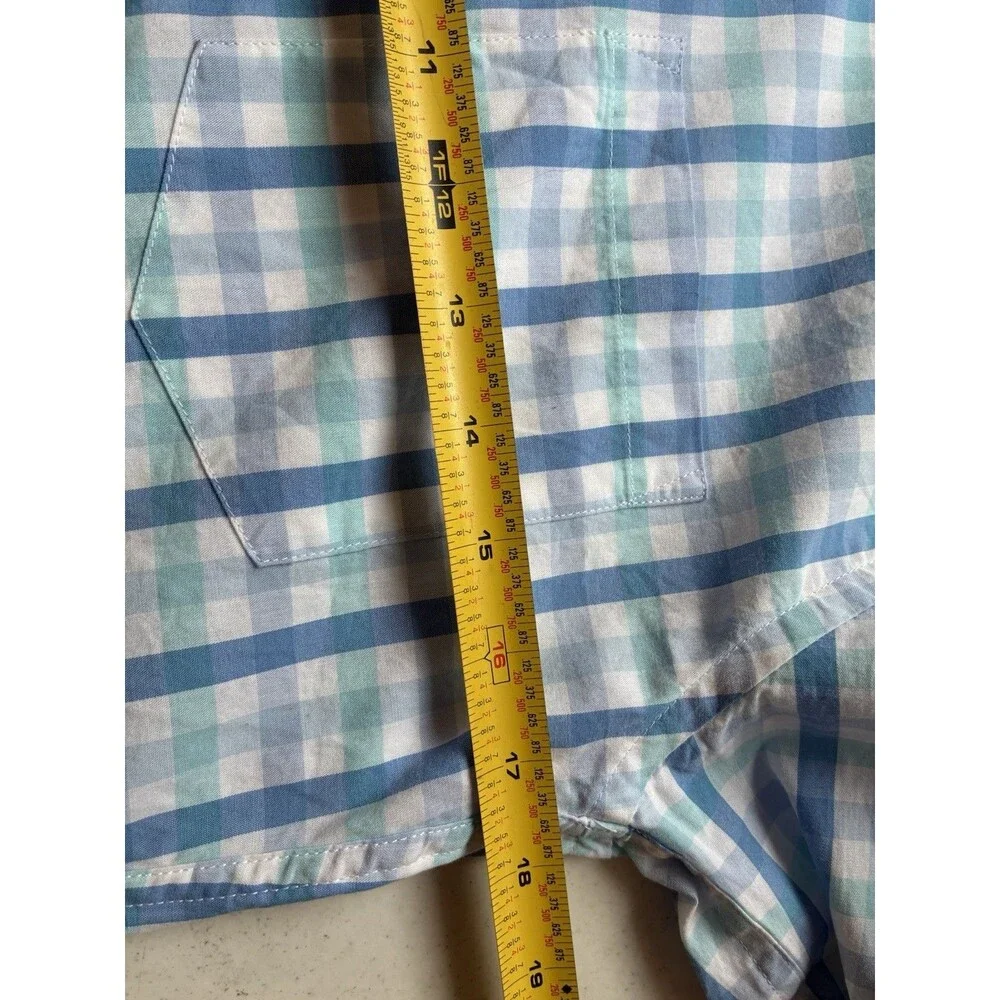 J.Crew Slim Fit Blue Plaid Button Down Shirt Mens Small Cotton Casual - Picture 7 of 9